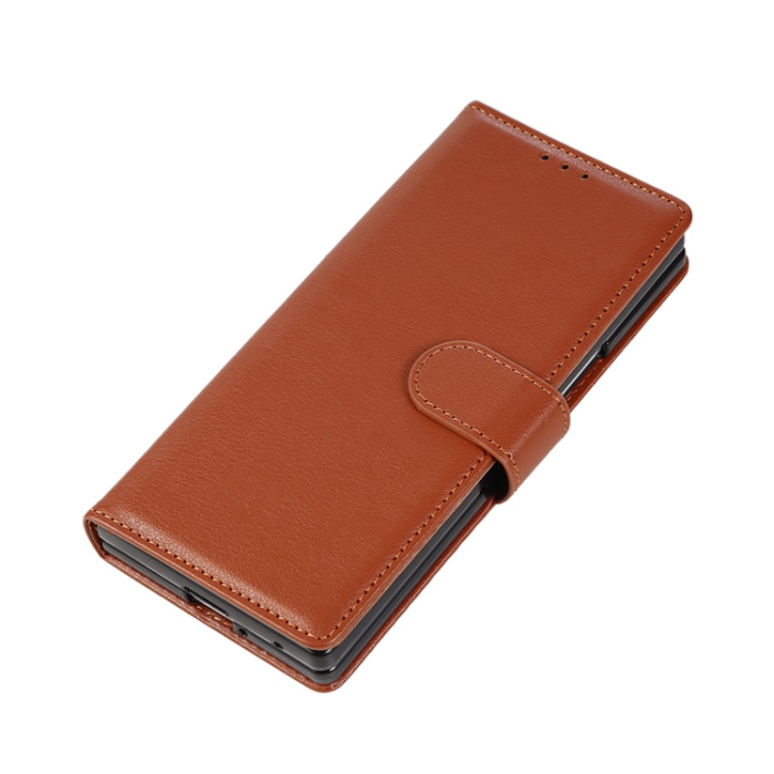 A-One Brand - Galaxy Z Fold7 Plånboksfodral Med Handledsrem - Brun