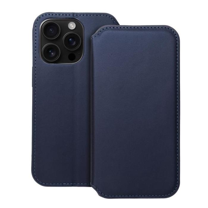 OEM - iPhone 16 Pro Max Plånboksfodral Dual Pocket - Marinblå