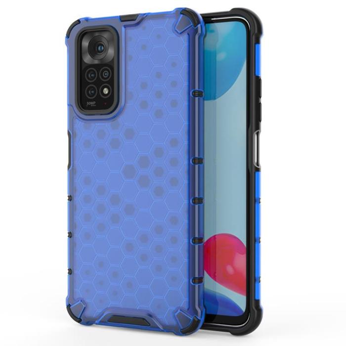OEM - Xiaomi Redmi Note 11/11S Skal Honeycomb Armored - Blå
