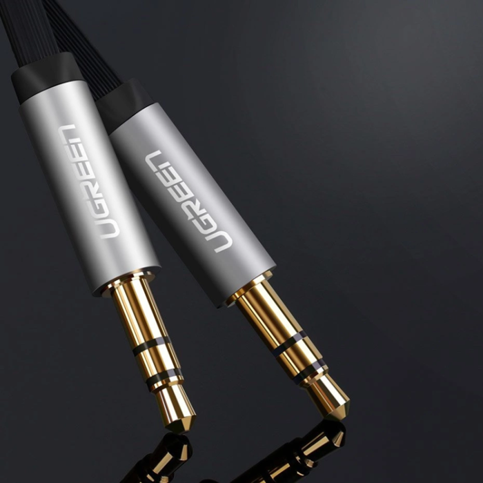 Ugreen - Ugreen AUX ljudkabel 3,5 mm minijack 1m - Silver