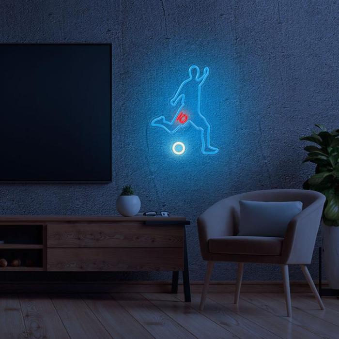 Forever Light - Forever Light Neon LED PLEXI FOTBOLLARE FPNE31 - Flerfärgad