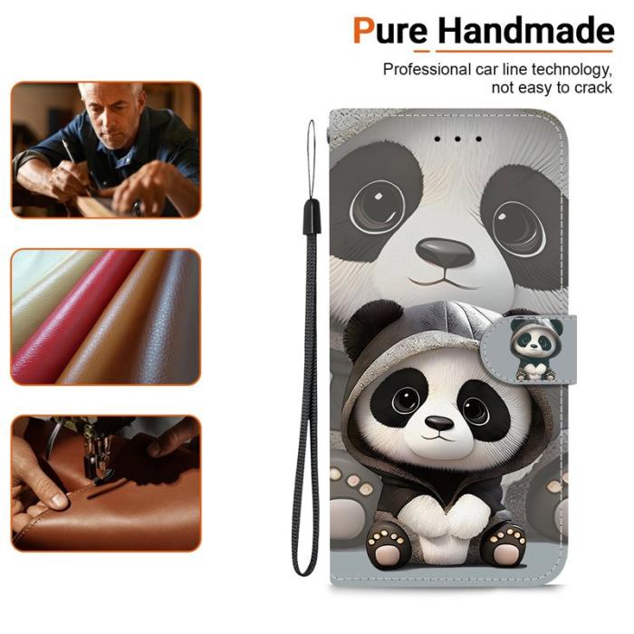 OEM - Plånboksfodral för Samsung Galaxy S26 Plus Mönstertryck Konstläder - Panda