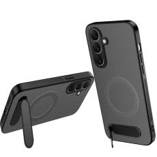 WANLONFENG - WANLONFENG Mobilskal f&ouml;r Samsung Galaxy S26 Plus Magnetiskt Kickstand - Gr&aring;