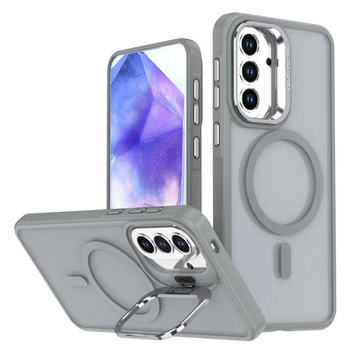 OEM - Mobilskal för Samsung Galaxy S26 Plus Magnetiskt Kickstand PC + TPU - Grå