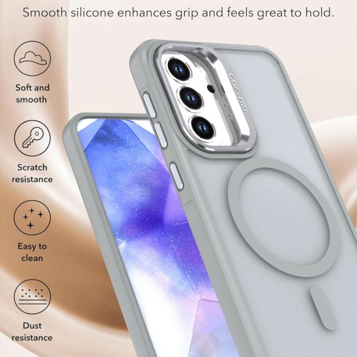 OEM - Mobilskal för Samsung Galaxy S26 Plus Magnetiskt Kickstand PC + TPU - Grå