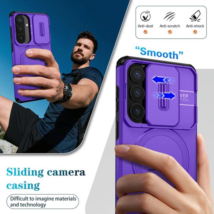 OEM - Mobilskal för Samsung Galaxy S26 Plus Magnetiskt Kickstand PC + TPU - Lila
