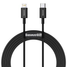 BASEUS - BASEUS kabel USB-C till Lightning PD20W 2m svart