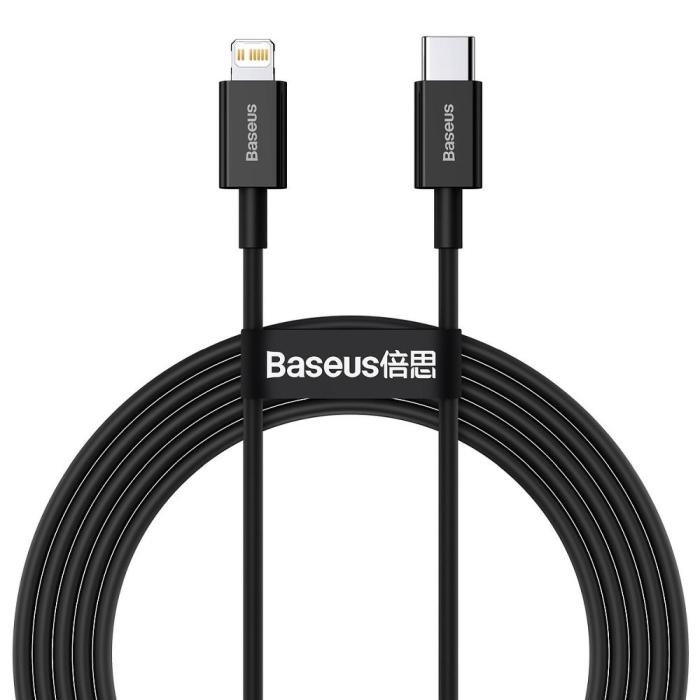 BASEUS - BASEUS kabel USB-C till Lightning PD20W 2m svart