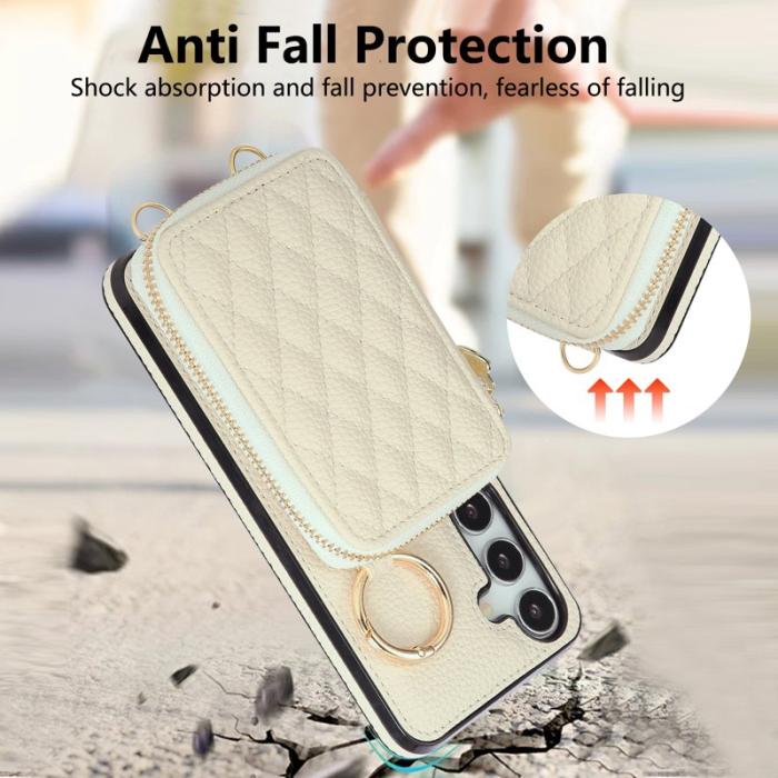 OEM - Mobilfodral för Samsung Galaxy S26 Plus Konstläder med kortfack - Beige