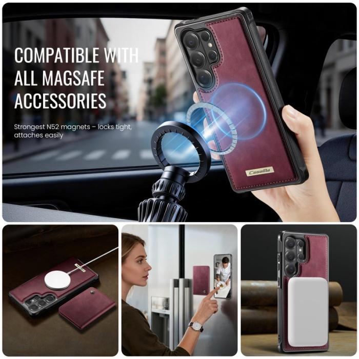 Caseme - CaseMe Mobilskal för Samsung Galaxy S26 Ultra Magnetiskt PC + TPU - Röd