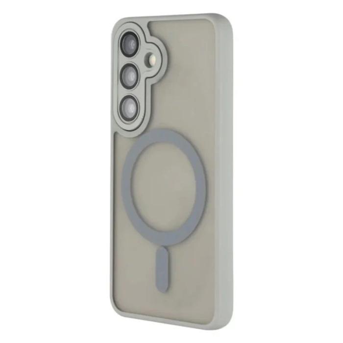 WANLONFENG - WANLONFENG Mobilskal för Samsung Galaxy S26 PC + TPU Stöttålig Magnetisk - Grå