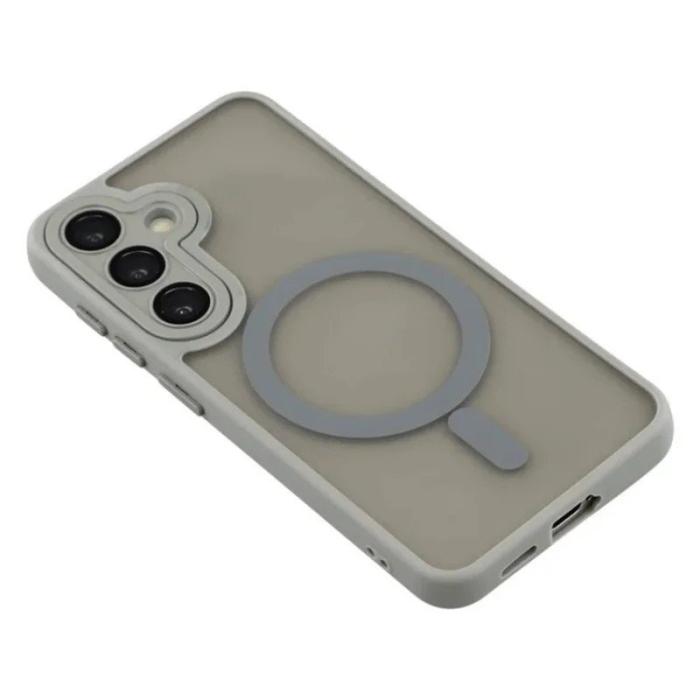 WANLONFENG - WANLONFENG Mobilskal för Samsung Galaxy S26 PC + TPU Stöttålig Magnetisk - Grå