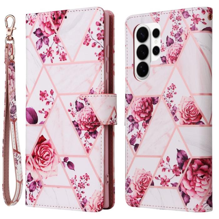 OEM - Mobilskal för Samsung Galaxy S26 Ultra Konstläder med handledsrem - Roséguld