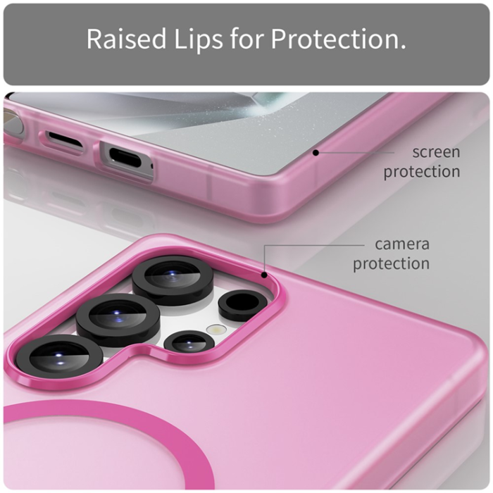 A-One Brand - Galaxy S25 Ultra Mobilskal MagSafe Slim Matte - Rosa