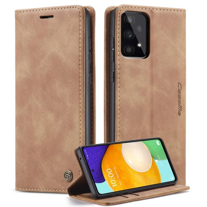 Caseme - CASEME 013 Folio Konstläder Plånboksfodral till Samsung Galaxy A53 5G - Brun