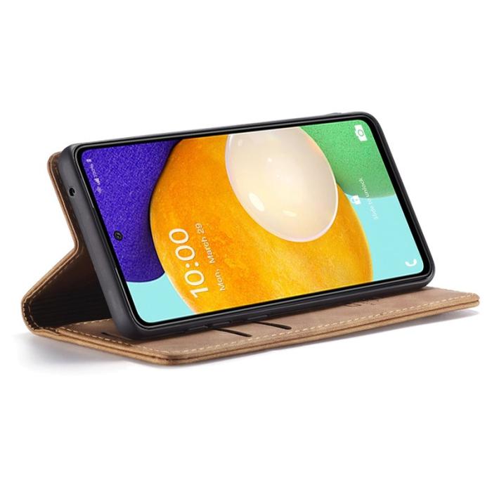 Caseme - CASEME 013 Folio Konstläder Plånboksfodral till Samsung Galaxy A53 5G - Brun