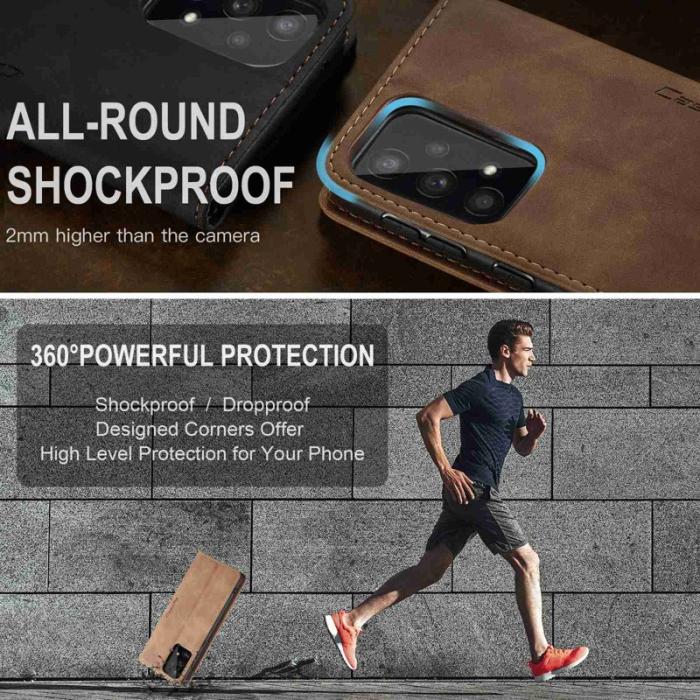 Caseme - CASEME 013 Folio Konstläder Plånboksfodral till Samsung Galaxy A53 5G - Brun