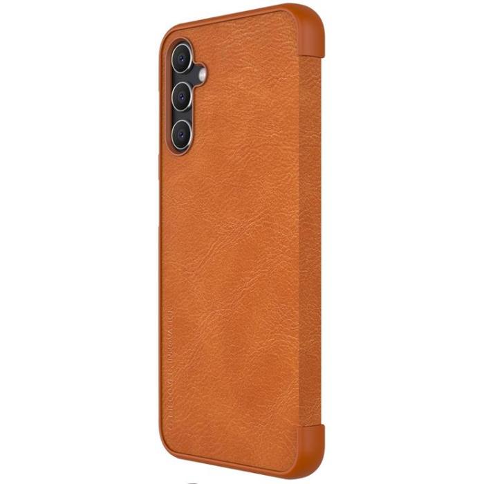 Nillkin - Nillkin Galaxy A14 5G/4G Plånboksfodral Qin Läder - Brun