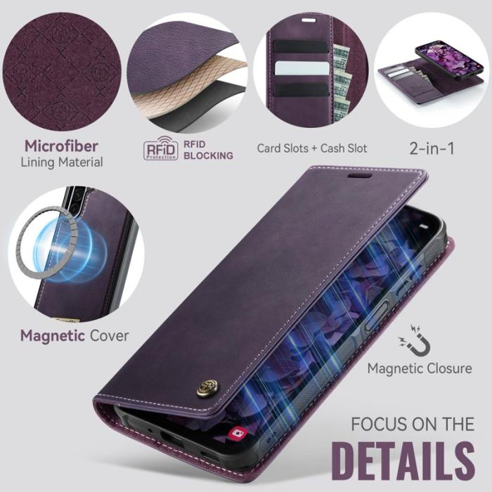 Caseme - CASEME C49 Magnetiskt Fodral för Samsung Galaxy A17 5G - Lila