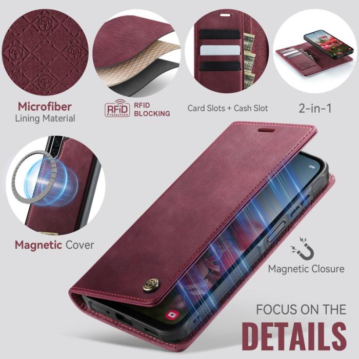 Caseme - CASEME C49 Magnetiskt Fodral för Samsung Galaxy A17 5G - Röd