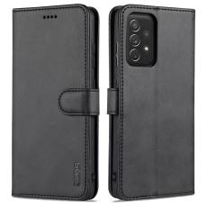 AZNS - AZNS Samsung Galaxy A72 Pl&aring;nboksfodral i Konstl&auml;der - Svart