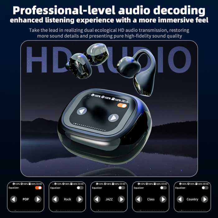 A-One Brand - Trådlösa Bluetooth-Hörlurar Open Ear Clip-on Stereo Sound LX-21 Pro