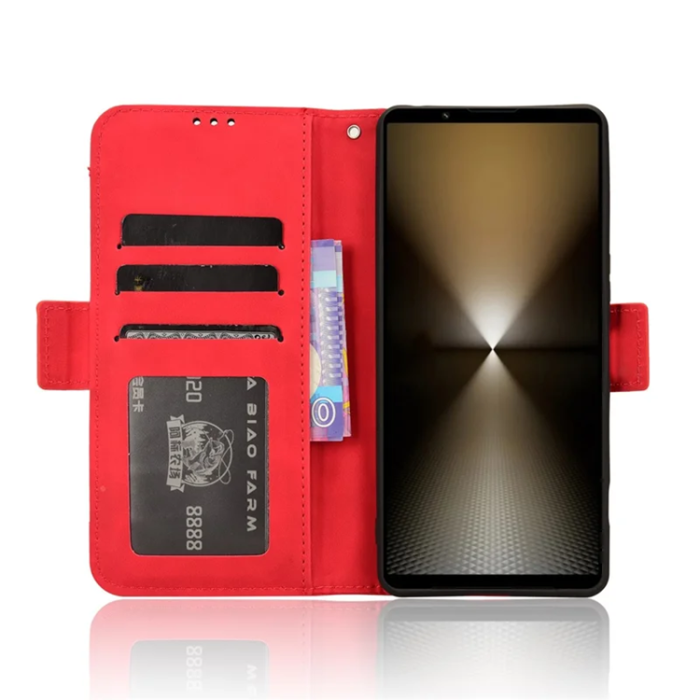 A-One Brand - Sony Xperia 1 VI Plånboksfodral Läder - Röd