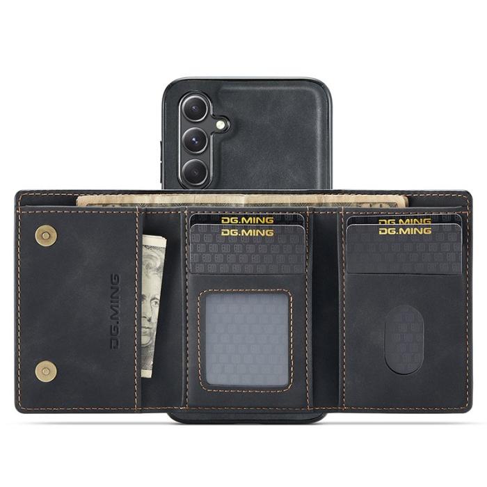DG.MING - DG.MING Samsung Galaxy S23 FE Konstläder Plånboksfodral Svart
