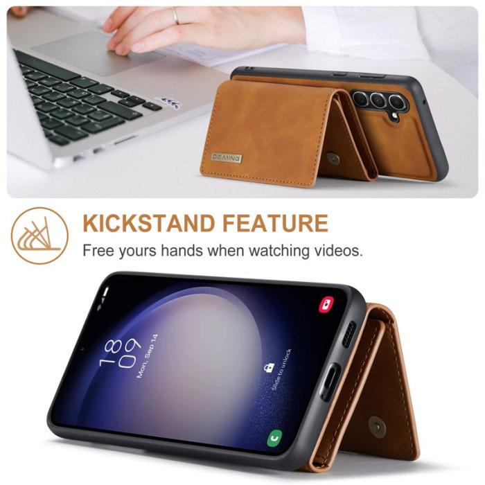DG.MING - DG.MING M1 Series Mobilskal till Samsung Galaxy S24 FE Kickstand Brun