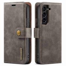 DG.MING - DG.MING Samsung Galaxy S23 Pl&aring;nboksfodral i &Auml;kta l&auml;der - Gr&aring;