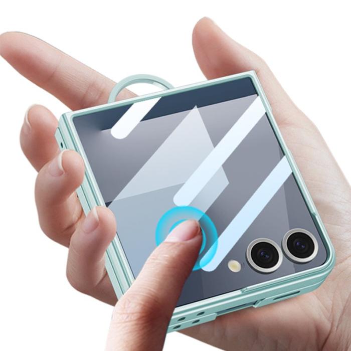 GKK - GKK för Samsung Galaxy Z Flip7 5G Fodral - Röd med Ringhållare