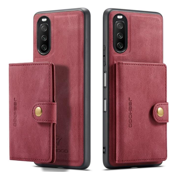 JEEHOOD - JEEHOOD Mobilskal till Sony Xperia 10 III 2-i-1 med Magnetlås Röd