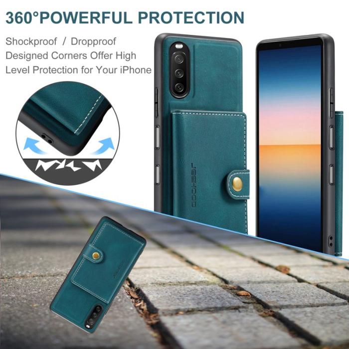 JEEHOOD - JEEHOOD Mobilskal till Sony Xperia 10 III 2-in-1 med Magnetisk Lås Grön