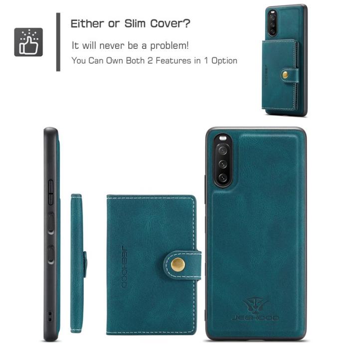 JEEHOOD - JEEHOOD Mobilskal till Sony Xperia 10 III 2-in-1 med Magnetisk Lås Grön