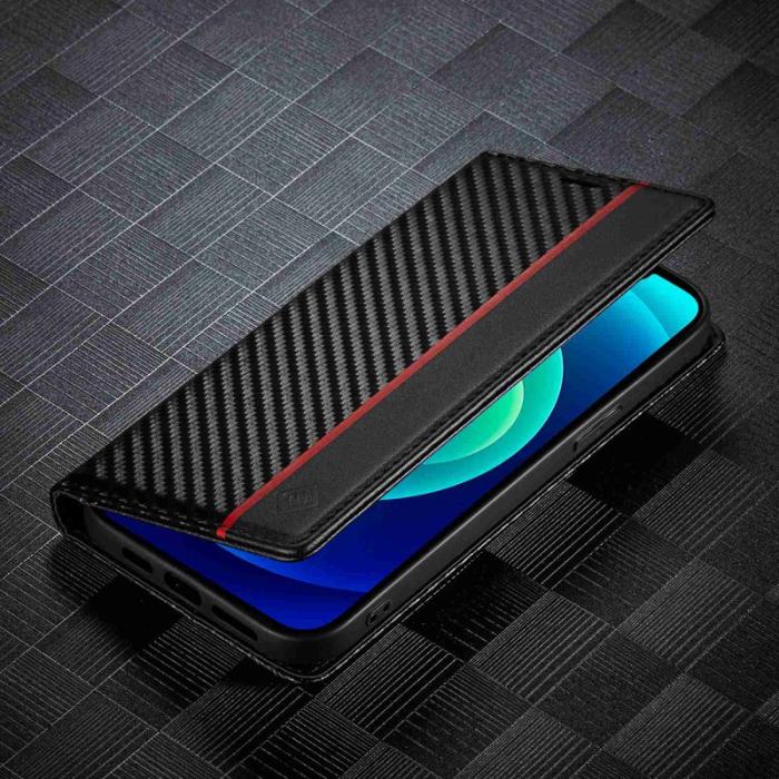 LC.imeeke - LC.IMEEKE iPhone 14 Plus Plånboksfodral Konstläder - Vertikal Rand