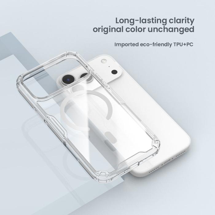 Nillkin - NILLKIN Nature Pro Series Mobilskal till iPhone 17 Pro MagSafe Klar Grå
