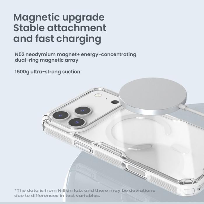 Nillkin - NILLKIN Nature Pro Series Mobilskal till iPhone 17 Pro MagSafe Klar Grå