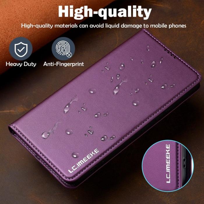 LC.imeeke - LC.IMEEKE L1 Series Samsung Galaxy A53 Plånboksfodral Konstläder - Lila