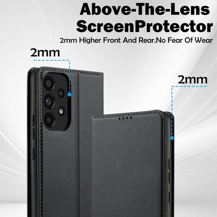 LC.imeeke - LC.IMEEKE L1 Series Samsung Galaxy A53 Plånboksfodral Konstläder - Svart