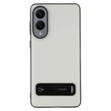 X-Level - X-LEVEL Mobilskal till Galaxy S25 Edge L&auml;derbelagd TPU Med St&auml;ll - Gr&aring;