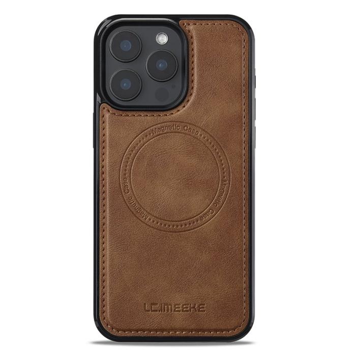 LC.imeeke - LC.IMEEKE L5 iPhone 14 Pro Max Fodral KonstLäder - Brun