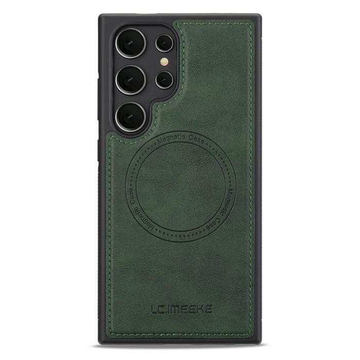 LC.imeeke - LC.IMEEKE Samsung Galaxy S25 Ultra Fodral KonstLäder - Grön