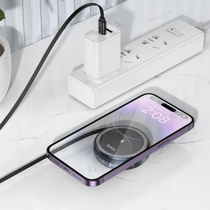Hoco - Hoco MagSafe Trådlös Laddare iPhone/Apple Watch - Svart