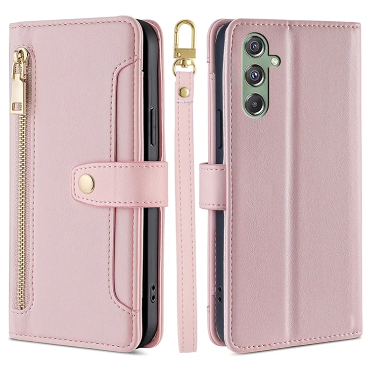 Galaxy M34 5G Konstläder Plånboksfodral med 2 Rem - Rosa (Rosa) | 2353 | AlltMobil