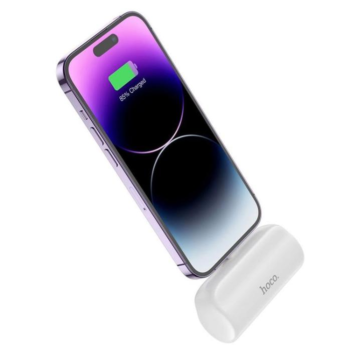 Hoco - Hoco Powerbank 5000 mAh med Inbyggd Kontakt Lightning 2A