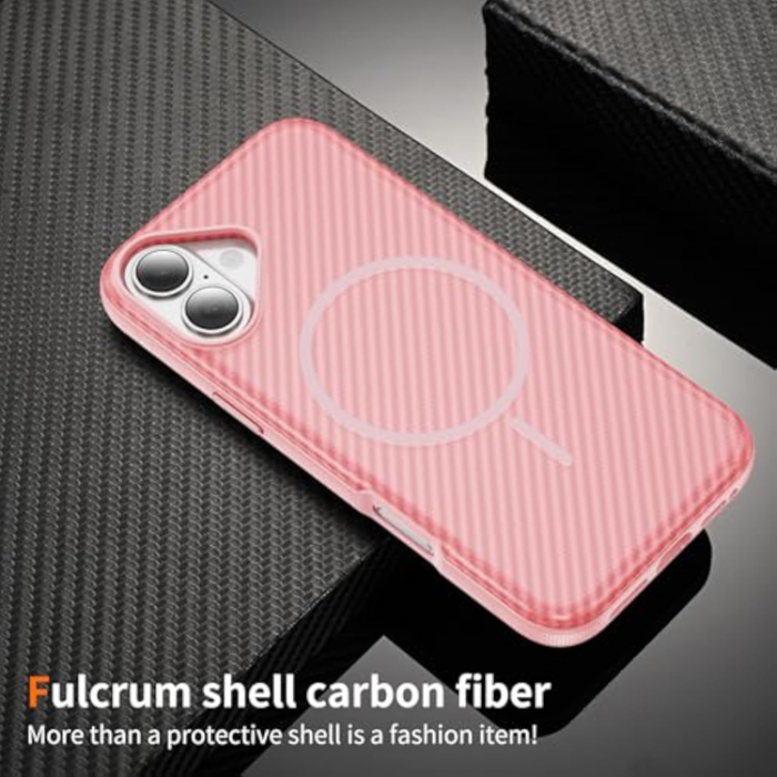 A-One Brand - iPhone 17 Mobilskal MagSafe Carbon Fiber Anti-Slip