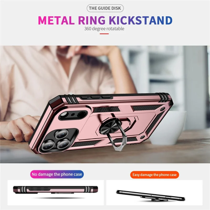 A-One Brand - iPhone 17 Pro Max Mobilskal med Kickstand - Roséguld