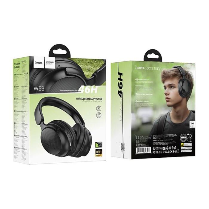 Hoco - Hoco Over-Ear Hörlurar Trådlösa Bluetooth Classic W53 - Svart