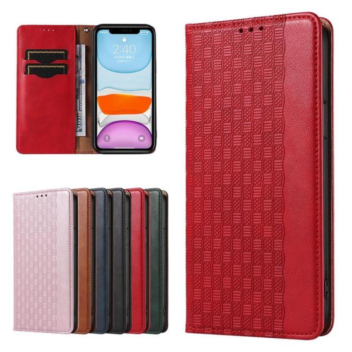 UTGATT1 - iPhone 13 Plånboksfodral Magnet Strap - Röd