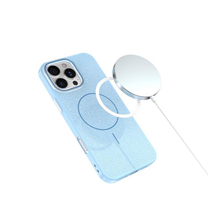 OEM - iPhone 16 Pro Max Mobilskal MagSafe Glitter Thin - Blå